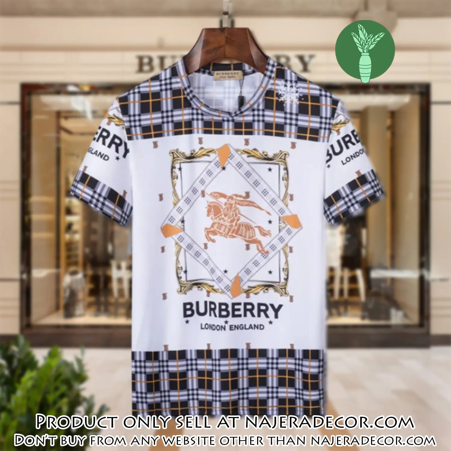 Burberry london england luxury brand tshirt outfit for men women njr2936335